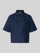 Tommy Hilfiger Boxy Fit Hemdbluse aus reiner Baumwolle in Marine, Größ...