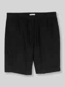 Tom Tailor Denim Regular Fit Bermudas aus Viskose-Leinen-Mix in Black,...