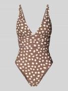 Barts Badeanzug mit V-Ausschnitt Modell 'Dauna Plunge' in Mittelbraun,...