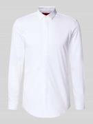 HUGO Slim Fit Businesshemd aus Baumwoll-Mix Modell 'KETRAN' in Weiss, ...