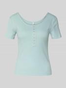 Only Slim Fit T-Shirt aus Baumwoll-Mix Modell 'SIMPLE' in Schilf, Größ...