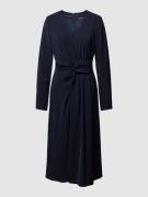Max Mara Studio Midikleid mit V-Ausschnitt Modell 'MAMMOLA' in Dunkelb...