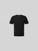 Officine Générale T-Shirt mit geripptem Rundhalsausschnitt in Black, G...