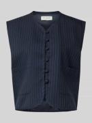 LOLLYS LAUNDRY Weste mit Rundhalsausschnitt Modell 'Abbey' in Dunkelbl...