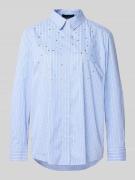 Oui Regular Fit Hemdbluse mit verlängerter Rückseite in Hellblau, Größ...