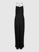 Swing Abendkleid mit Wasserfall-Ausschnitt in Black, Größe 44