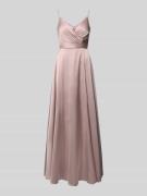 Luxuar Abendkleid in Wickel-Optik in Flieder, Größe 36