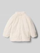 Mayoral Webpelzjacke mit Strukturmuster in Ecru, Größe 116