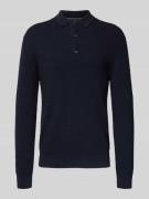 OLYMP Level Five Strickpullover mit Kentkragen in Marine, Größe XL