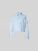 Closed Cropped Hemdbluse mit Umlegekragen in Hellblau, Größe S
