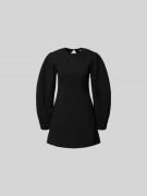 ROTATE Minikleid mit Rundhalsausschnitt in Black, Größe 34