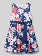 DANAMADE Kleid mit Bindegürtel in Marine, Größe 92