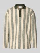 Les Deux Strickpullover mit Label-Stitching in Dunkelgruen, Größe L