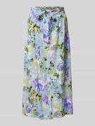 YAS Midirock mit Bindegürtel Modell 'SAVANNA' in Hellblau, Größe S