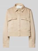 IQ Studio Hemdjacke mit Pattentaschen in Sand, Größe 38