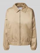Jake*s Casual Bomberjacke mit Leistentaschen in Beige, Größe 36
