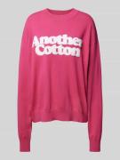 ANOTHER COTTON LAB Oversized Strickpullover mit Label-Detail in Pink, ...