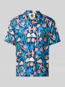 BOARDIES Freizeithemd mit Knopfleiste Modell 'Palm' in Marine, Größe L