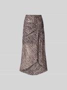 Iro Midirock mit Raffungen in Mittelbraun, Größe 38