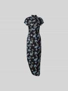 ROTATE Maxikleid in asymmetrischem Design in Black, Größe 38