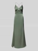 Mascara Abendkleid mit V-Ausschnitt in Gruen, Größe 42