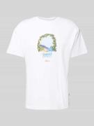 BLKVIS T-Shirt mit Motiv-Print Modell 'TERRAZZA' in Weiss, Größe M