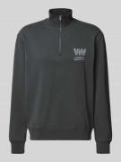 Wood Wood Regular Fit Troyer mit Reißverschluss Modell 'Jack' in Anthr...