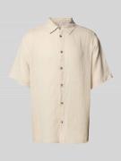 Mazine Freizeithemd aus Leinen mit Knopfleiste in Offwhite, Größe M