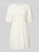 Jake*s Casual Minikleid mit Schnürverschluss in Offwhite, Größe 44