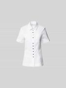 Rabanne Hemdbluse mit Druckknopfleiste in Weiss, Größe M/L