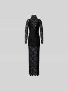 Rabanne Maxikleid in semitransparentem Design in Black, Größe XS/S