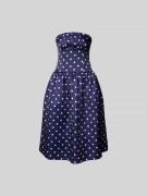 Self-Portrait Knielanges Kleid im Off-Shoulder-Design in Marine, Größe...