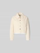 Self-Portrait Jacke mit Knopfleiste in Ecru, Größe M