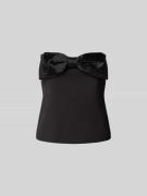 Self-Portrait Blusenshirt in Bandeau-Form in Black, Größe L