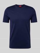 HUGO Slim Fit T-Shirt aus reiner Baumwolle Modell 'DIMERSTEE' in Marin...