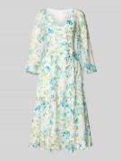 Forever New Abendkleid mit Bindegürtel in Bleu, Größe 34