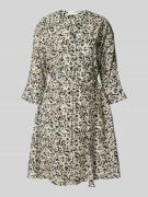 MSCH Copenhagen Knielanges Kleid mit V-Ausschnitt Modell 'Jusia' in Of...