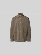 WON HUNDRED Freizeithemd mit Knopfleiste in Khaki, Größe L