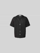 ISNURH Freizeithemd mit V-Ausschnitt in Black, Größe M