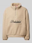 PROHIBITED Regular Fit Troyer aus Teddyfell Modell 'Woodford' in Beige...
