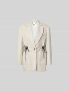 Rabanne Blazer mit Reverskragen in Hellgrau, Größe S/M