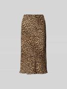 Nanushka Midirock mit elastischem Bund in Hellbraun, Größe M