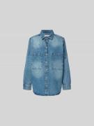 Iro Jeansbluse mit Brusttaschen in Jeansblau, Größe 36