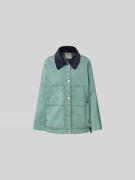 BAUM & PFERDGARTEN Relaxed Fit Jeansjacke mit Knopfleiste in Hellgruen...