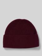 MCNEAL Strickmütze aus Kaschmir mit breitem Umschlag in Pflaume, Größe...