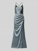 Laona Abendkleid mit Wasserfall-Ausschnitt in Schilf, Größe 40