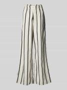 Karo Kauer Loose Fit Stoffhose mit Leinen-Anteil in Anthrazit, Größe M