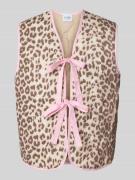 VILLA SOPHIE Regular Fit Weste aus Baumwoll-Leinen-Mix Modell 'ROMI' i...