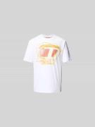 Diesel T-Shirt mit Label-Print in Weiss, Größe L
