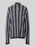 Emporio Armani Strickpullover mit Turtleneck in Marine, Größe XXL
